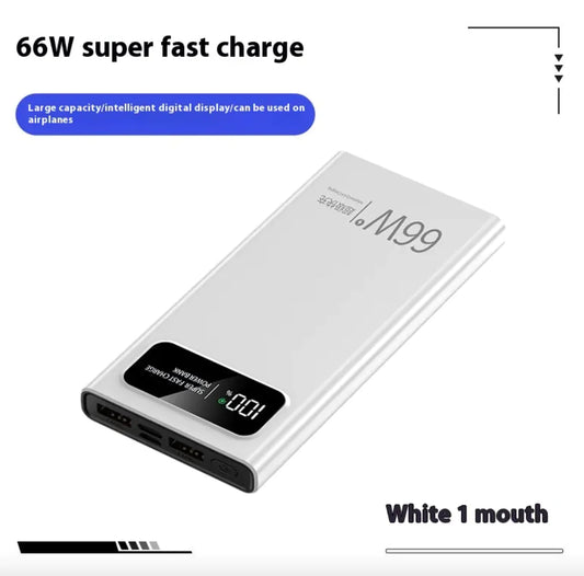 66W Super Fast Charge Mobile Power Bank - 20000mAh Large Capacity